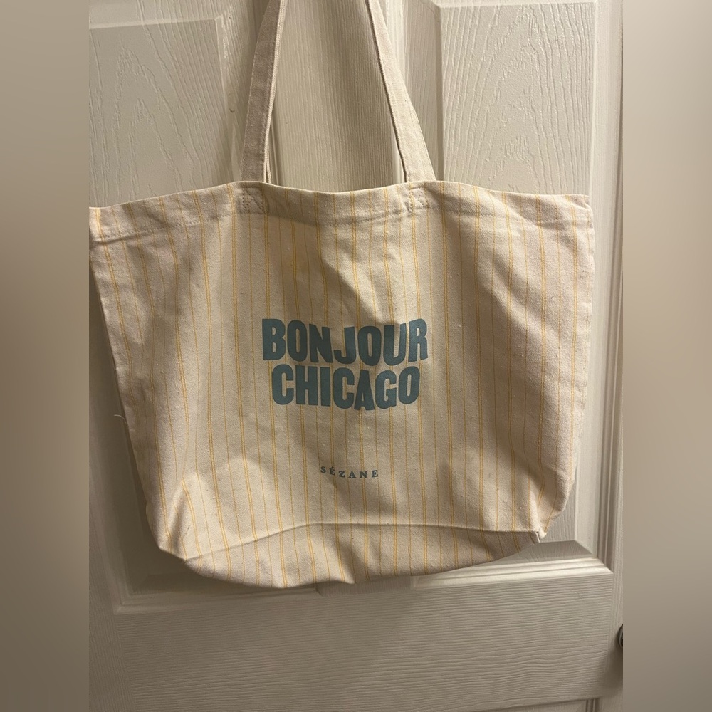 Sézane Bonjour Chicago Tote Bag